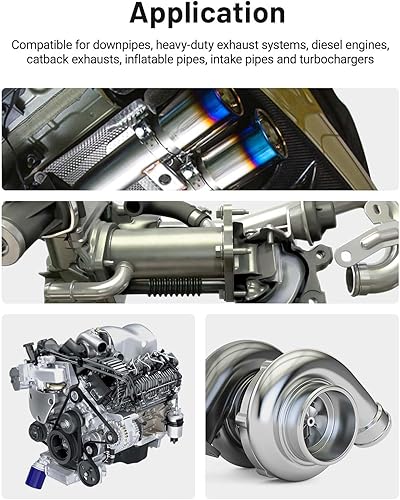 Miniatura 7 de EVIL ENERGY Abrazadera de banda en V de 3.0 pulgadas de acero inoxidable con brida plana de acero suave, 2 unidades