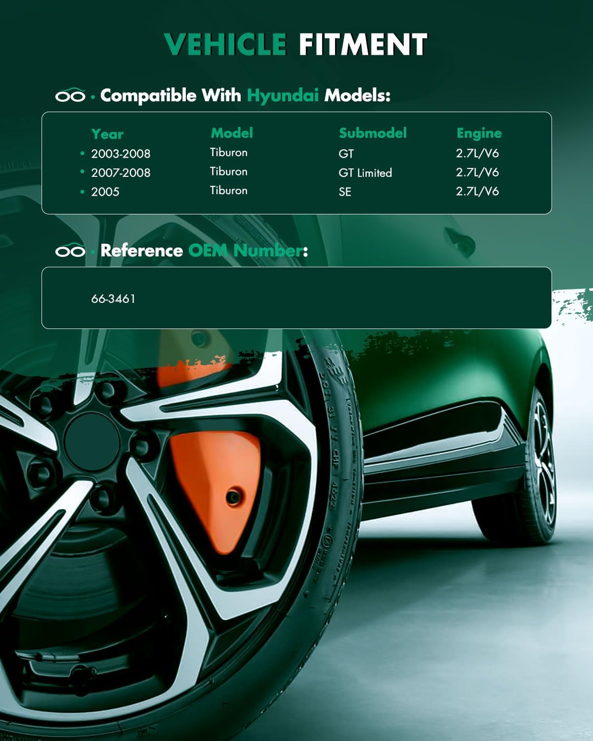 SCITOO Front Left Drive Side CV Axle Shaft Assembly Fit for Hyundai Tiburon 2.7L 2003 2004 2005 2006 2007 2008 66-3461 FWD