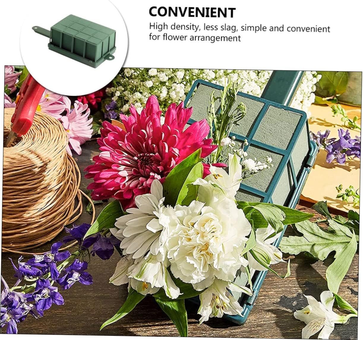 ORFOFE 4pcs Flower Frame Plastic Net Decoration Floral Party Wedding for Cage Trellis Bridal Reusable Flower Arrangement Holder Plastic Bouquet Base Phenolic Resin Green