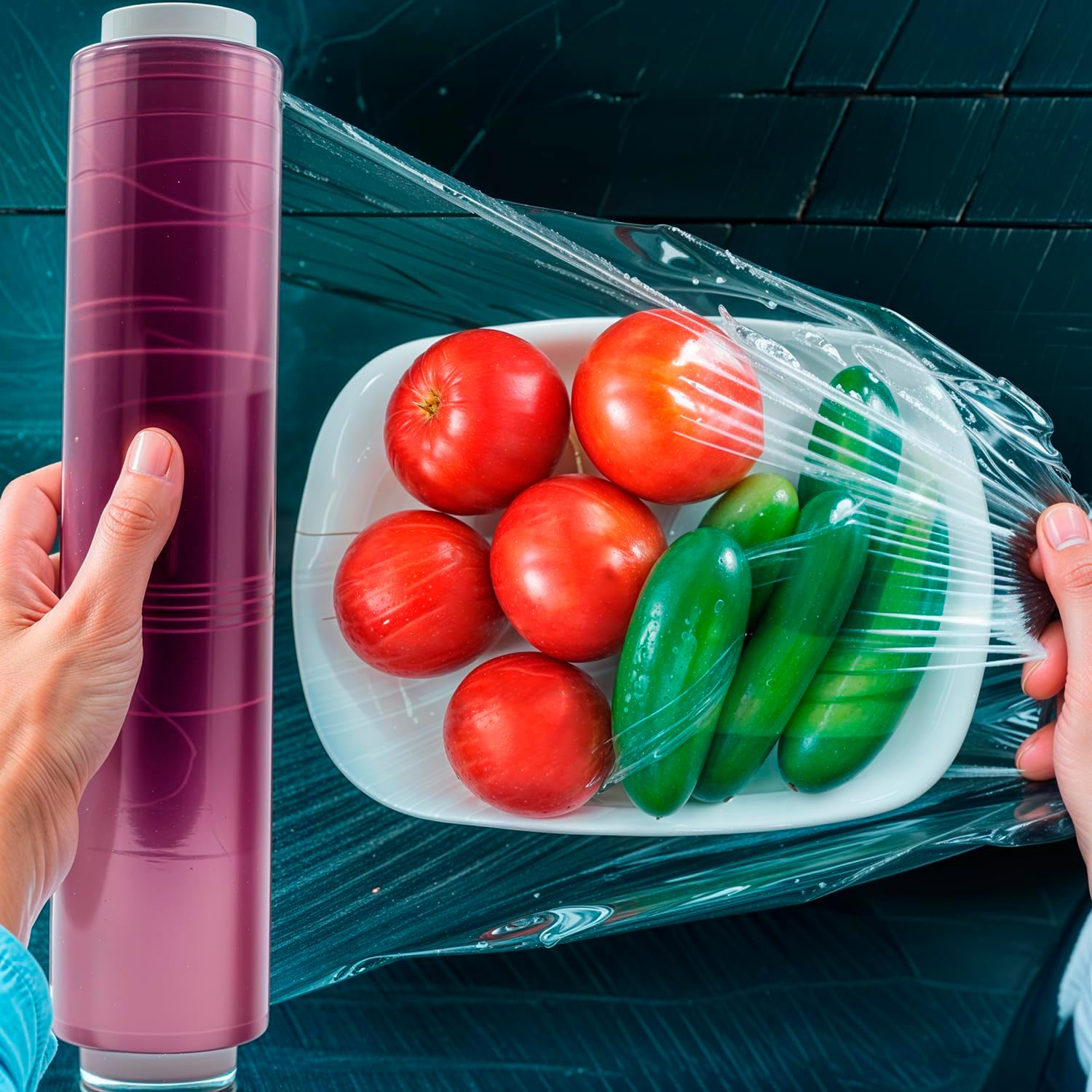 GMS 3 Rollos Film Alimentario 30cm x 300m (GARANTIZADOS) + 50 Bolsas con Cierre y Franja de Escritura - 18x25 cm, Calidad Profesional, Ideal para Cocina y Almacenaje de Alimentos (3 Rollo + 50 Bolsas)
