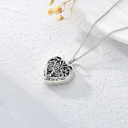 Miniatura 3 de SOULMEET Cremation Jewelry for Ashes, Sterling Silver Urn Necklace for Ashes Women Men, Cherish Memories Cremation Jewelry to Keep Someone Near to