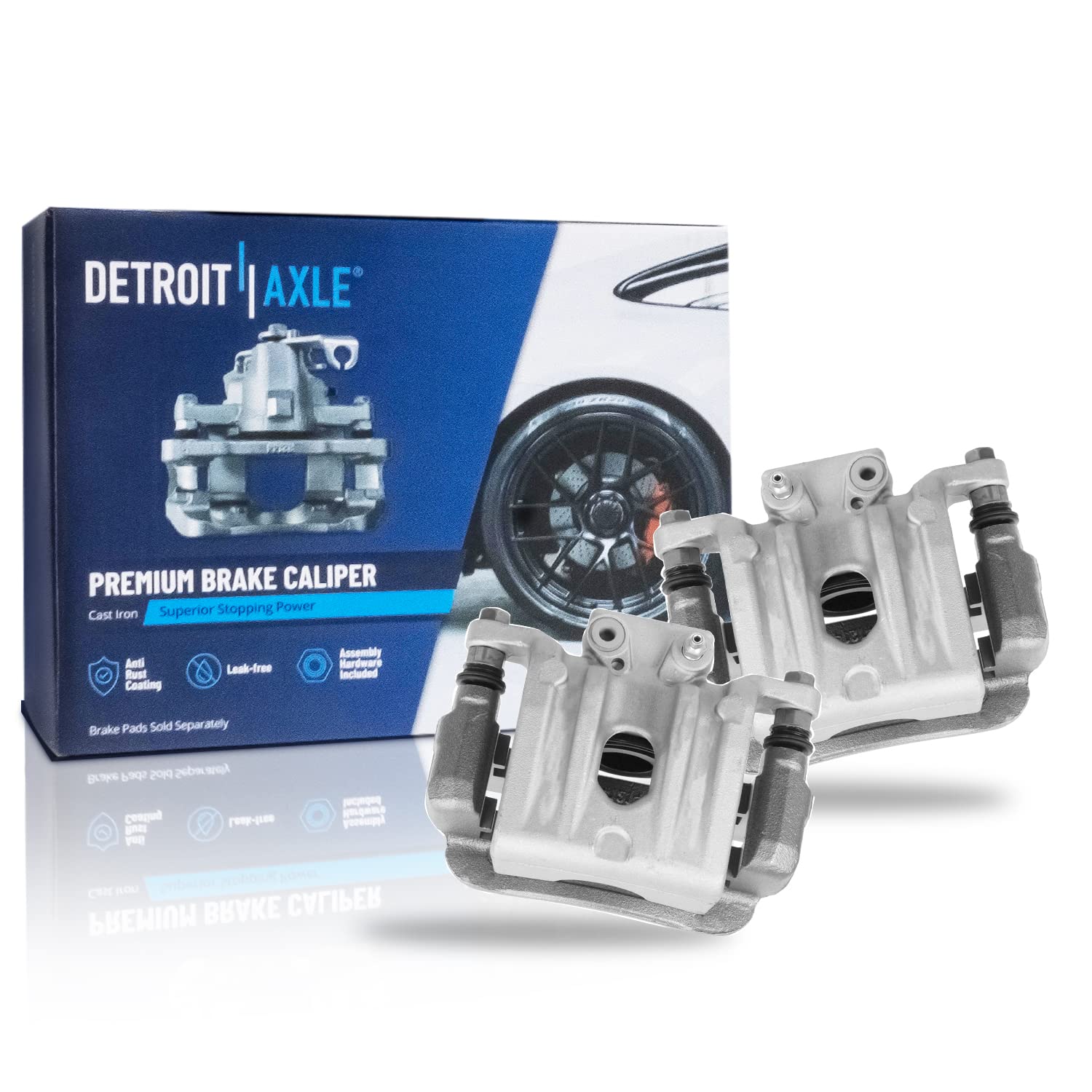 Detroit Axle - Rear Brake Calipers w/Brackets for 10-12 Hyundai Santa Fe