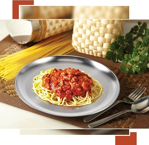 Miniatura 6 de Thenshop 8 moldes redondos de acero inoxidable para pizza, 8 pulgadas, libres de óxido, reutilizables, aptos para lavavajillas, ideales para