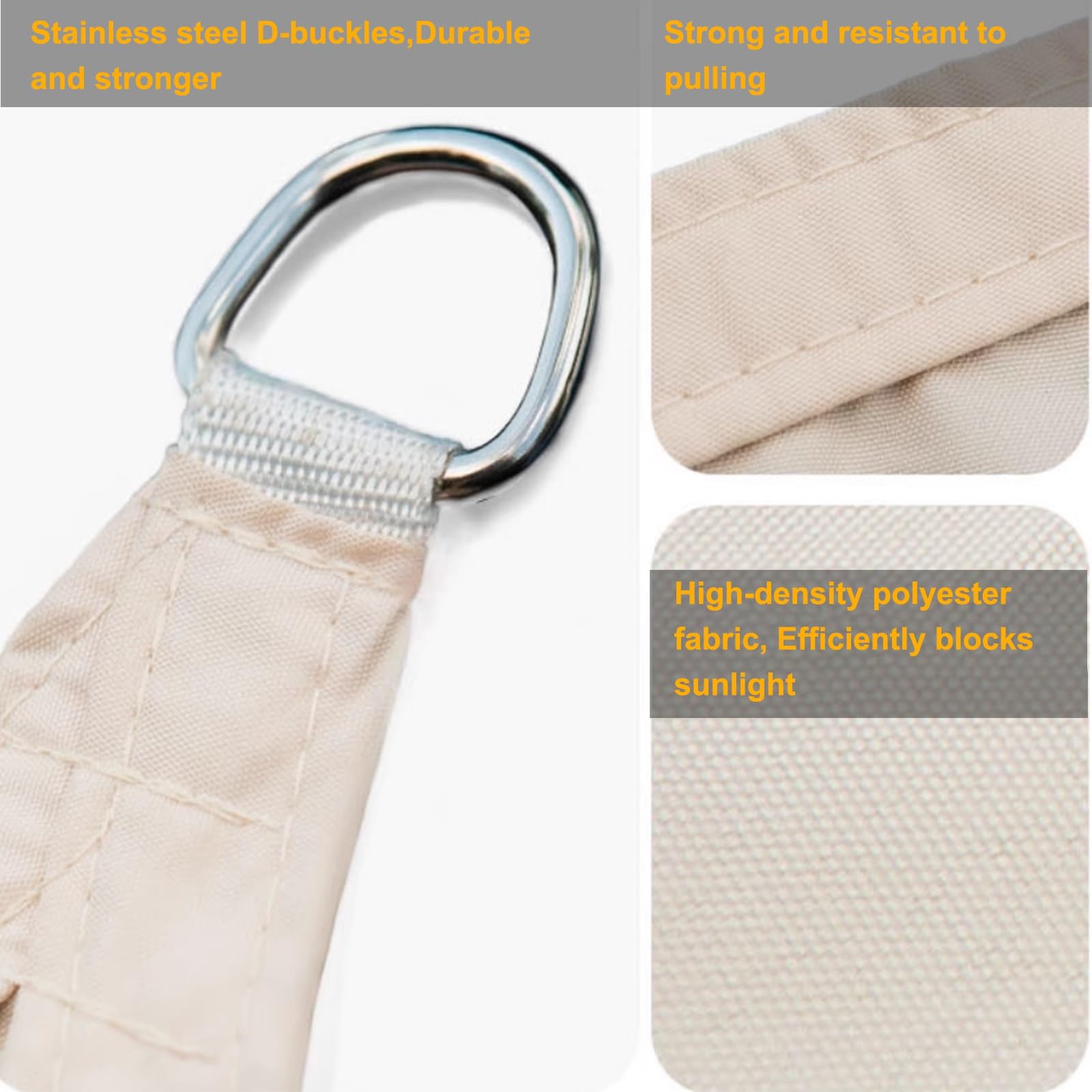 XANAYXWJ Copertura per da Sole Esterna Rettangolare Impermeabile per da Sole a Vela per Cortile, Patio, Prato - Riparo Resistente ai Raggi UV (4x7m)