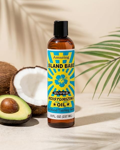 Island Babe Moisturizing Oil – 8 oz | Lightweight Hydrating Body Oil | Fast-Absorbing Natural Oil Blend | Made in Texas