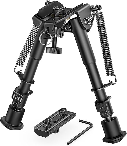 CVLIFE Bípode de rifle de 6-9 pulgadas con adaptador de montaje de bípode compatible con M-Rail Keymod