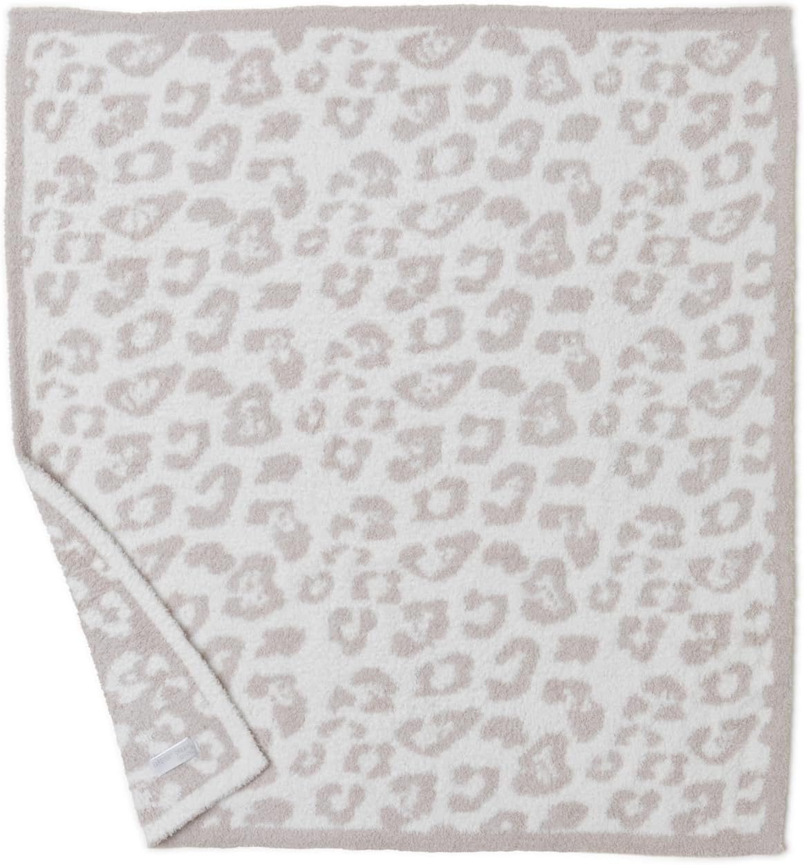 Barefoot Dreams CozyChic Barefoot in The Wild Baby Blanket - Stone/Cream,1 Count (Pack of 1),B683-26-LE