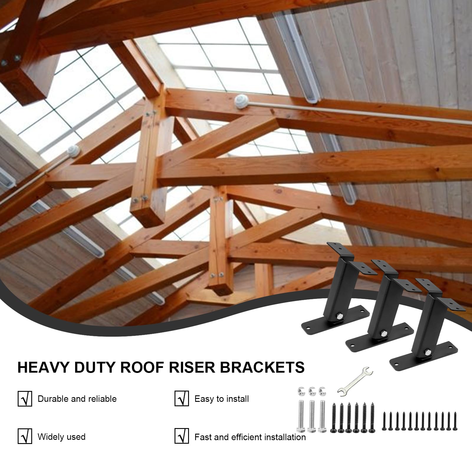 Gazebo Roof Heavy Duty Roof Riser Brackets (2-Pack) - Carbon Steel ...