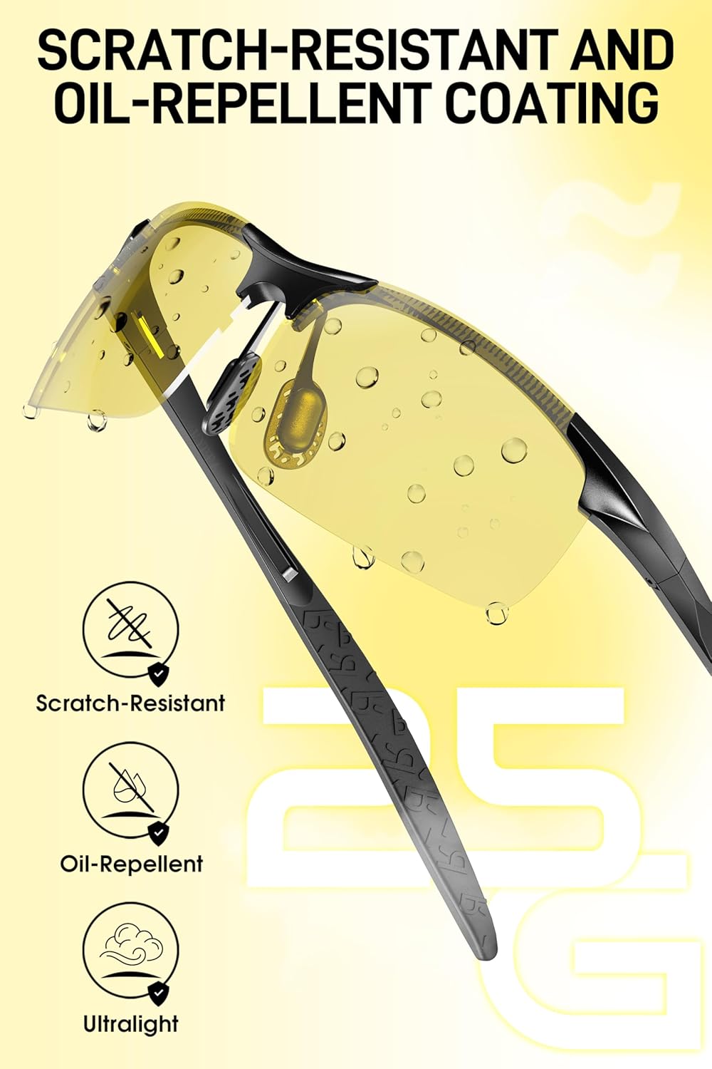 SIPLION Polarized Sunglasses Men Sports: UV Protection Ultra Light Al-Mg Metal Frame Ideal For Driving Fishing Running Golf - Image 4