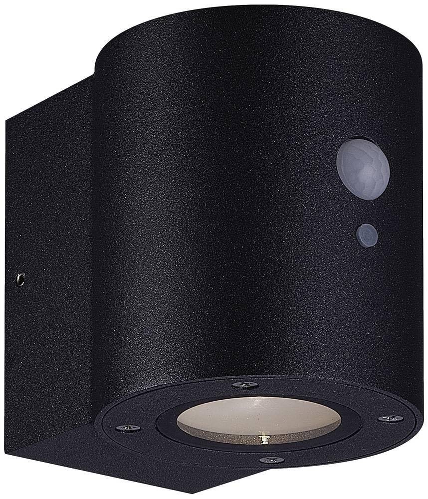 Megatron Loky MT70017 - Faretto solare da parete con sensore di movimento, LED da 1 W, colore: Nero
