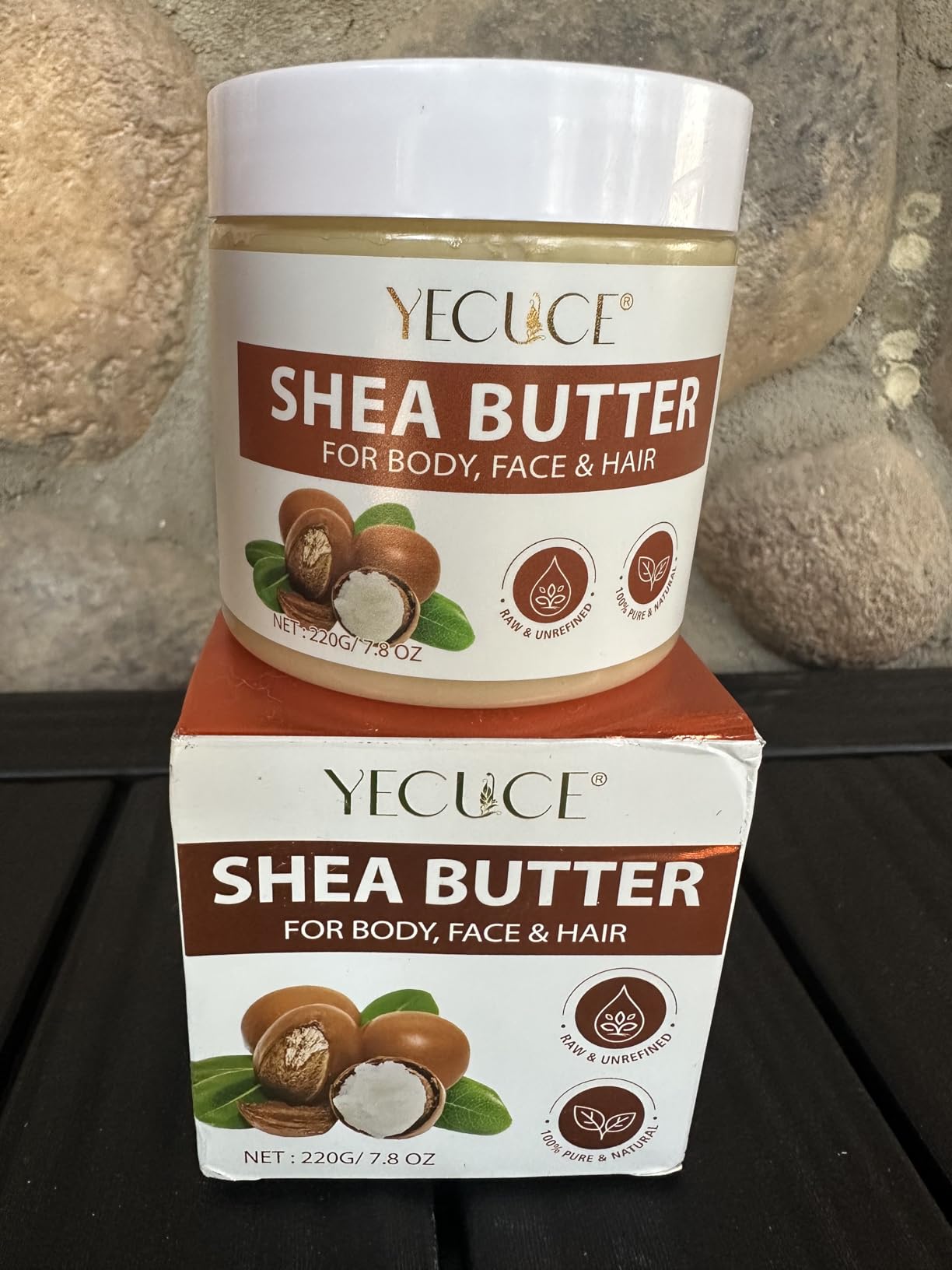 IRSRDOQU Shea Butter Raw, 2 Pack Shea Butter for Face & Body with Vitamin A,and F, Hand Cream, Long-Lasting Hydration & Deeply Moisturizing for Dry, Cracked Skin, SkinCare, Keeps Skin Healthy