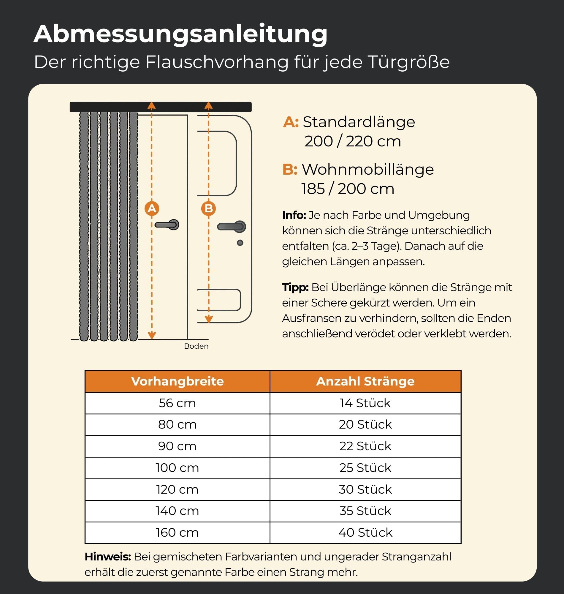 Arsvita Flauschvorhang Türvorhang (100x220 cm) in Meliert Beige-Braun als Insektenschutz für Balkon, Terrasse oder Wohnmobil, Wohnwagen, Pavillon