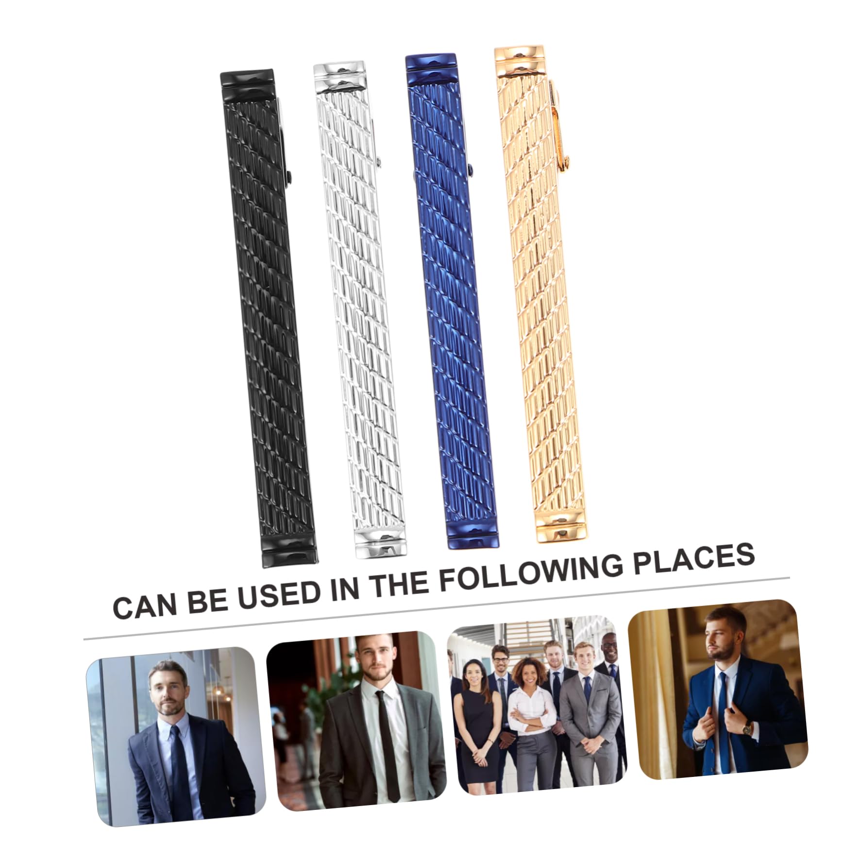 12piezas Clip De Corbata De Cobre Elegante Para Hombres De Práctico y Duradero Para Negocios y Ocasiones Especiales