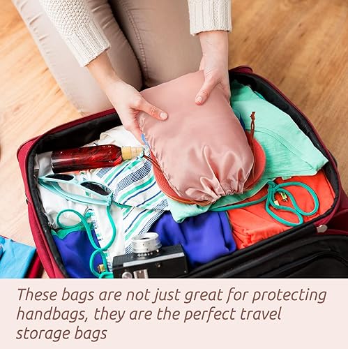 Miniatura 6 de 10 bolsas para el polvo para bolsos, bolsas, bolsas de polvo, bolsa de almacenamiento de zapatos de viaje, bolsa de tela de seda con cordón para