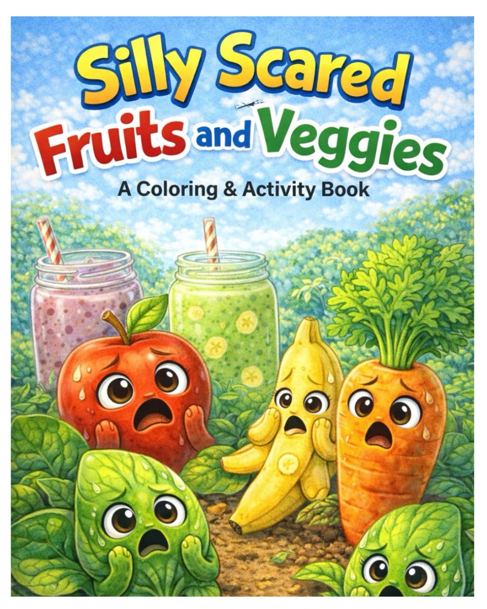 Silly Scared Fruits and Veggies: A Silly Story and Coloring Book