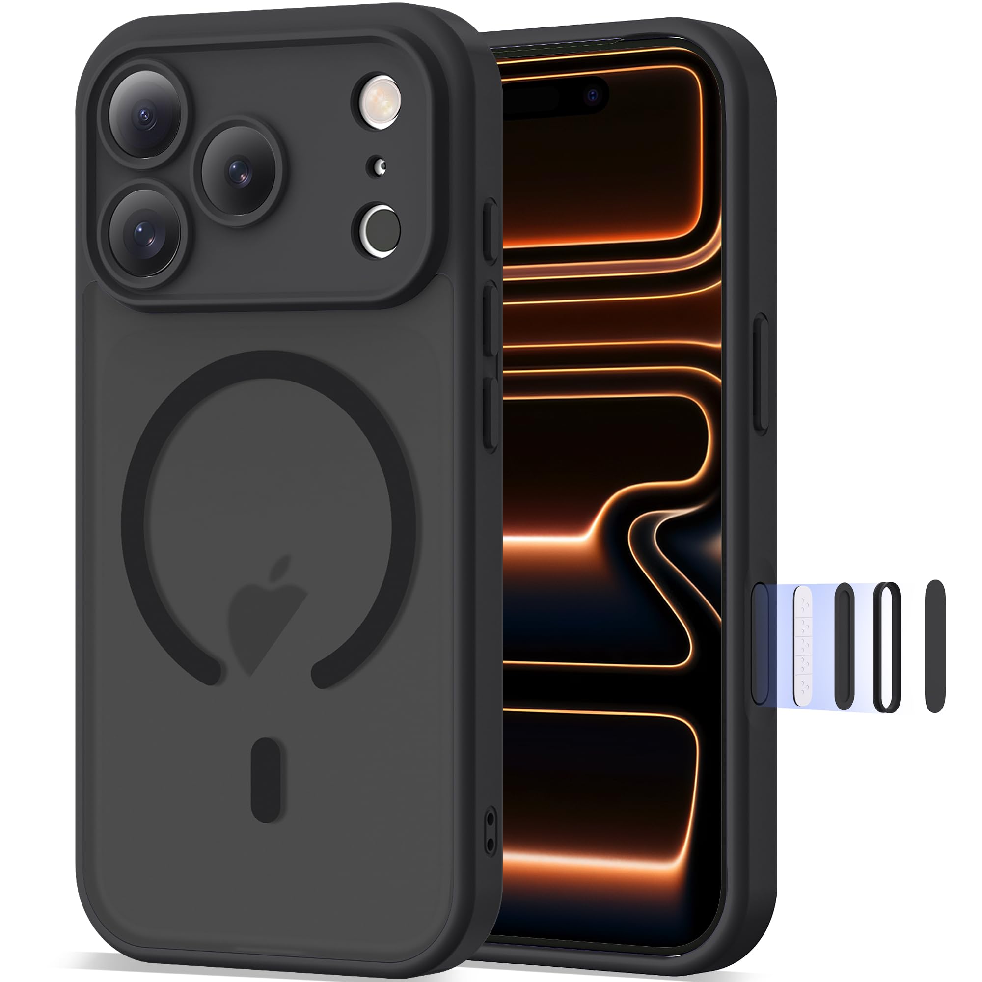 YEMORAN Compatible with iPhone 17 Pro Case 6.3" [Compatible with Mag-Safe][Camera Control Button][Camera Protection] Military Grade Translucent