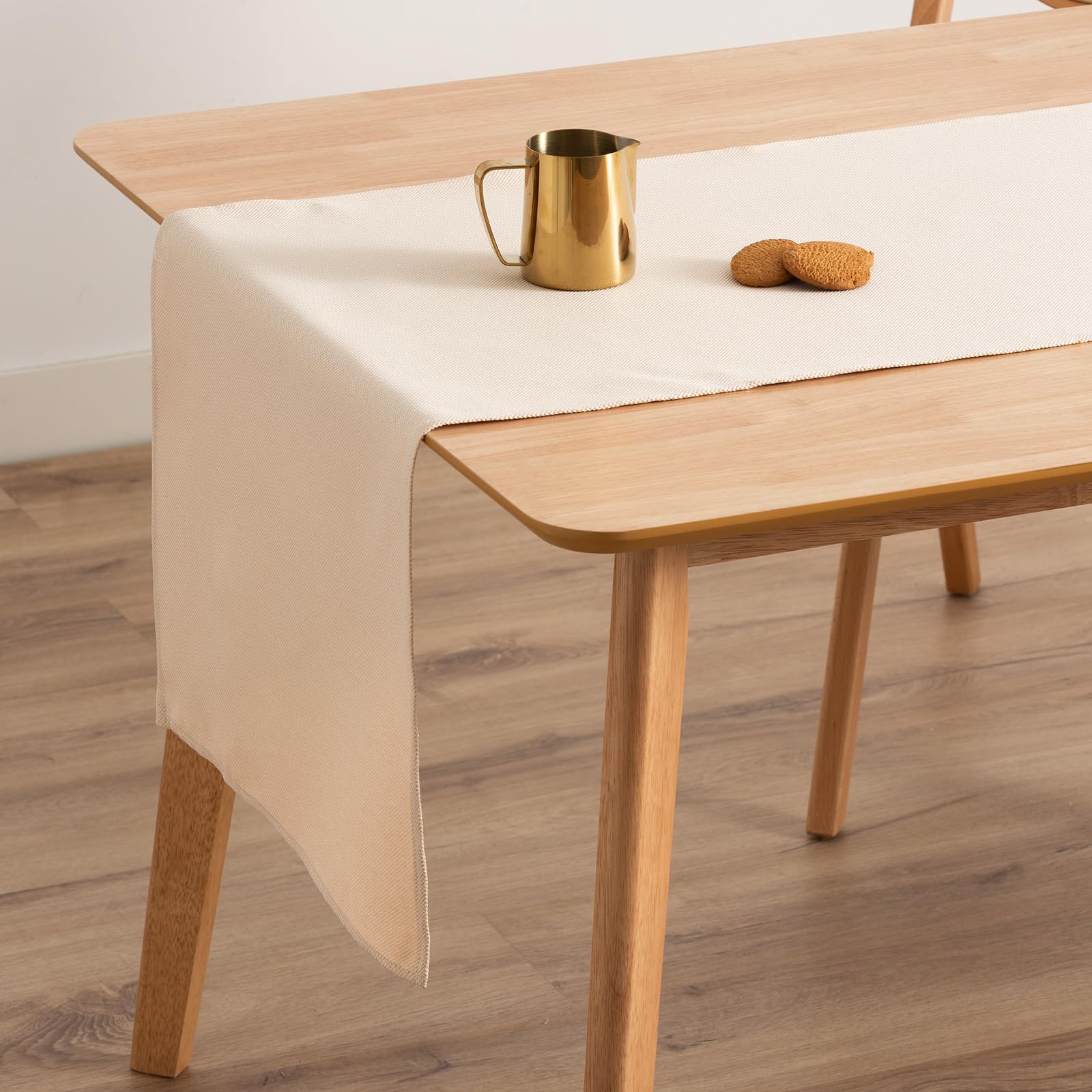 GAMUSI Camino de Mesa Navidad Liso Hilo Dorado Mesa Comedor Cocina Decoración Navideña 45x135 cm Color Naranja/Oro