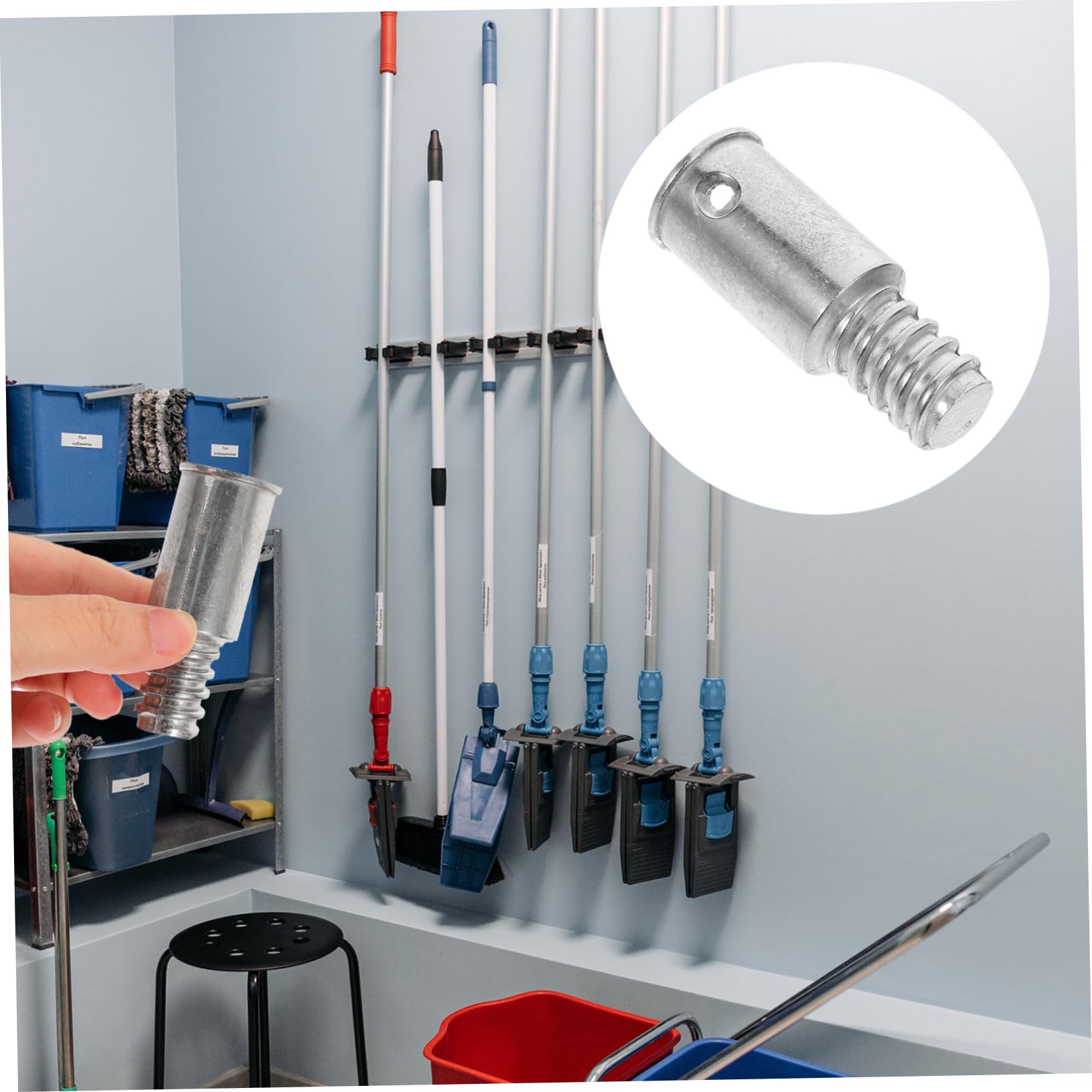 IWOWHERO 20.4mm Threaded Connector for Extension Pole Pole Bulk Mop Threaded Tip