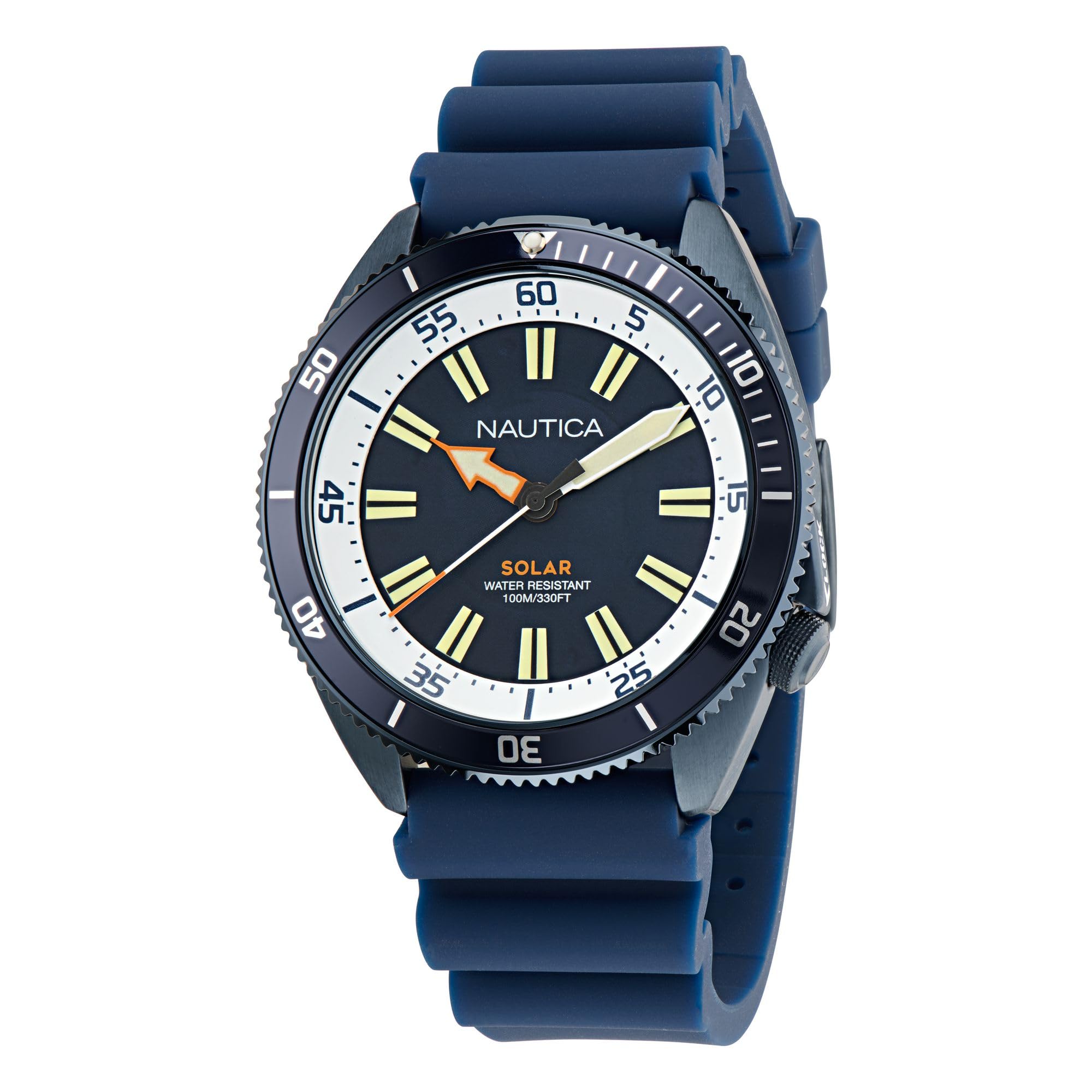Nautica Orologio da uomo con cinturino in silicone blu (modello: NAPNVS403), blu, Blu, Cinturino