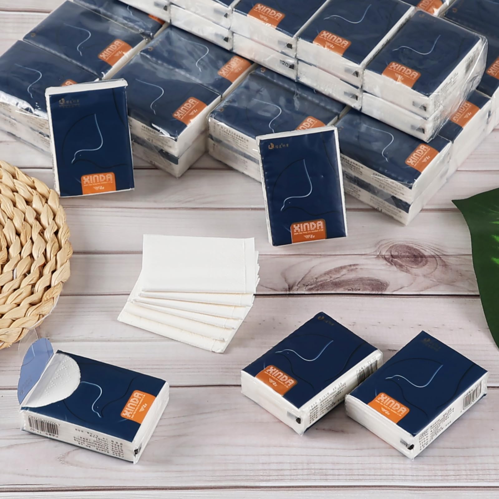 Confezione da 120 mini fazzoletti per il viso, 4 veli da viaggio