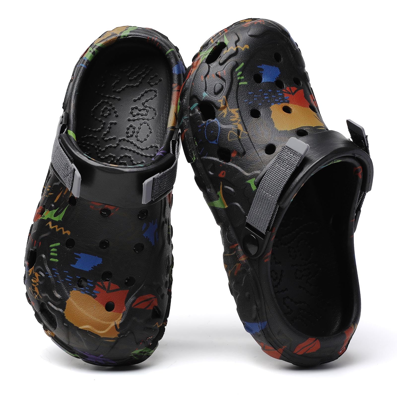 Meidiastra Sabots de Jardin Homme Été – Clogs Légers Graffiti en EVA – Chaussures Antidérapantes Confortables pour Plage Maison Hôpital Jardinage