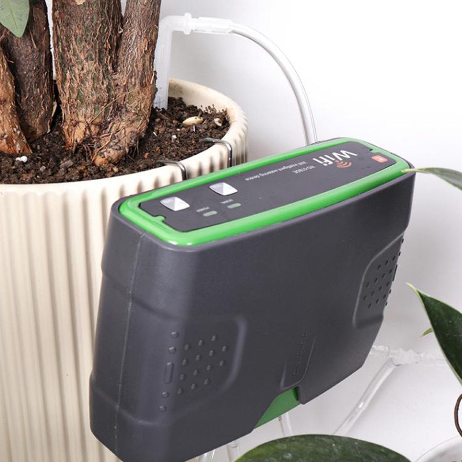 GLOGLOW Automatyczny Nawadniacz do Roślin, Plastikowa Konstrukcja, Podwójna Pompa Sterowana Wi-Fi z funkcją Timera, Idealna do Ogrodów Wewnętrznych i Roślin Doniczkowych