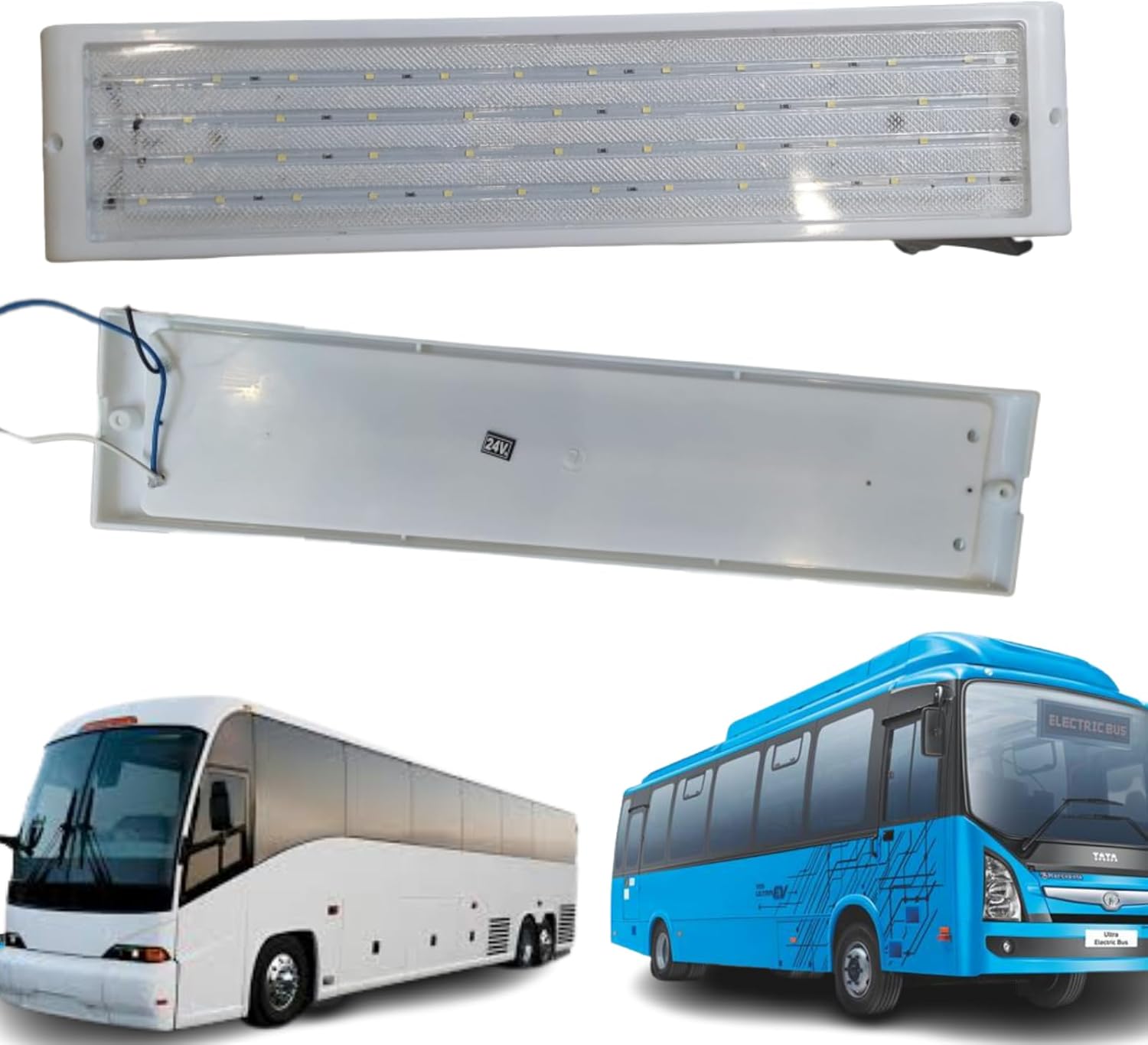 24V Led Interior TEM Camper Lights Light Bar Led Strip Lights With For Enclosed Cargo Trailer, RV/Camper/Car/Trailer/Boat Cool Natural White 45 SMD/LED