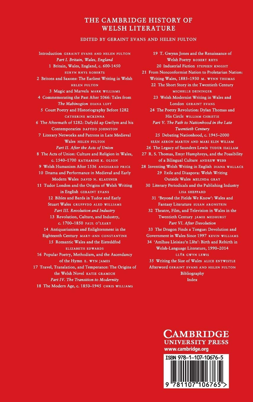 The Cambridge History of Welsh Literature