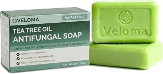 Tea Tree Oil Antibacterial Cleansing Bar for Men and Women, Sulfur Body Soap for Skin Care, Itchy Area Wash, Athlete Foot Care, Deep Clean Soap Bar, Daily Shower Use, Skin Cleansing Formula