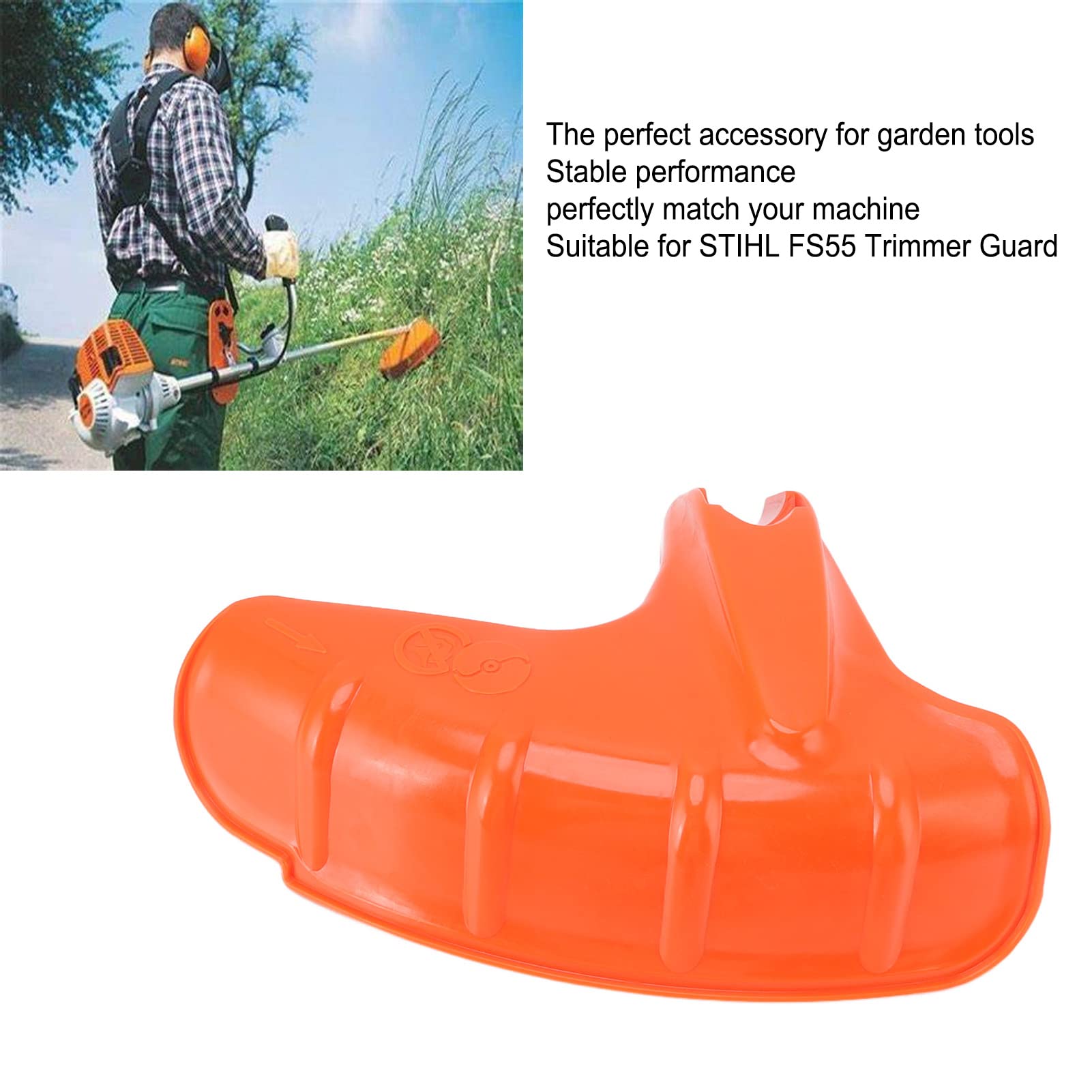 Protection de Coupe-Bordure pour FS55, Protection de Coupe-Bordure Déflecteur de Déflecteur de Remplacement Matériau ABS FS55 Jaune Accessoire d'outils de Jardin