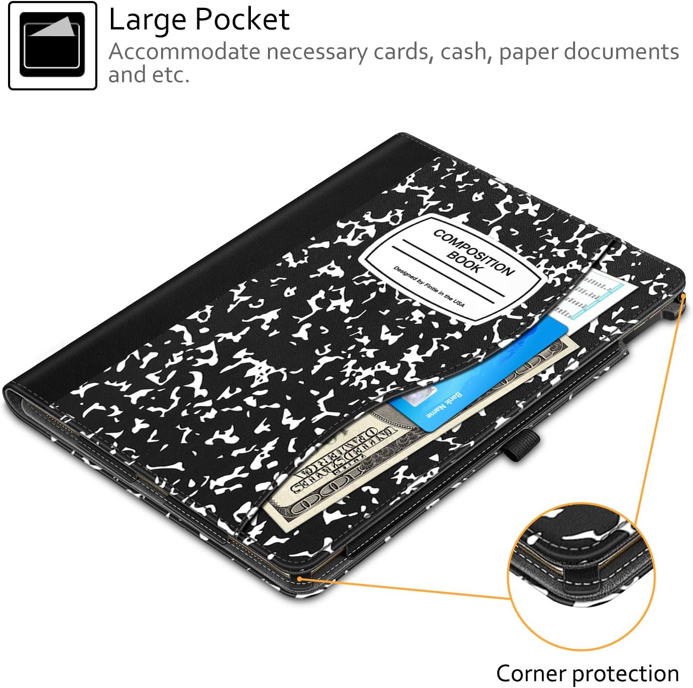 Nеw Dеаl Fintie Case for iPad Pro 12.9-inch 2017/2015 (Old Model, 2nd & 1st Generation) - [Corner Protection] Multi-Angle Folio Stand Cover with Pencil Holder & Pocket, Auto Wake/Sleep, Composition B