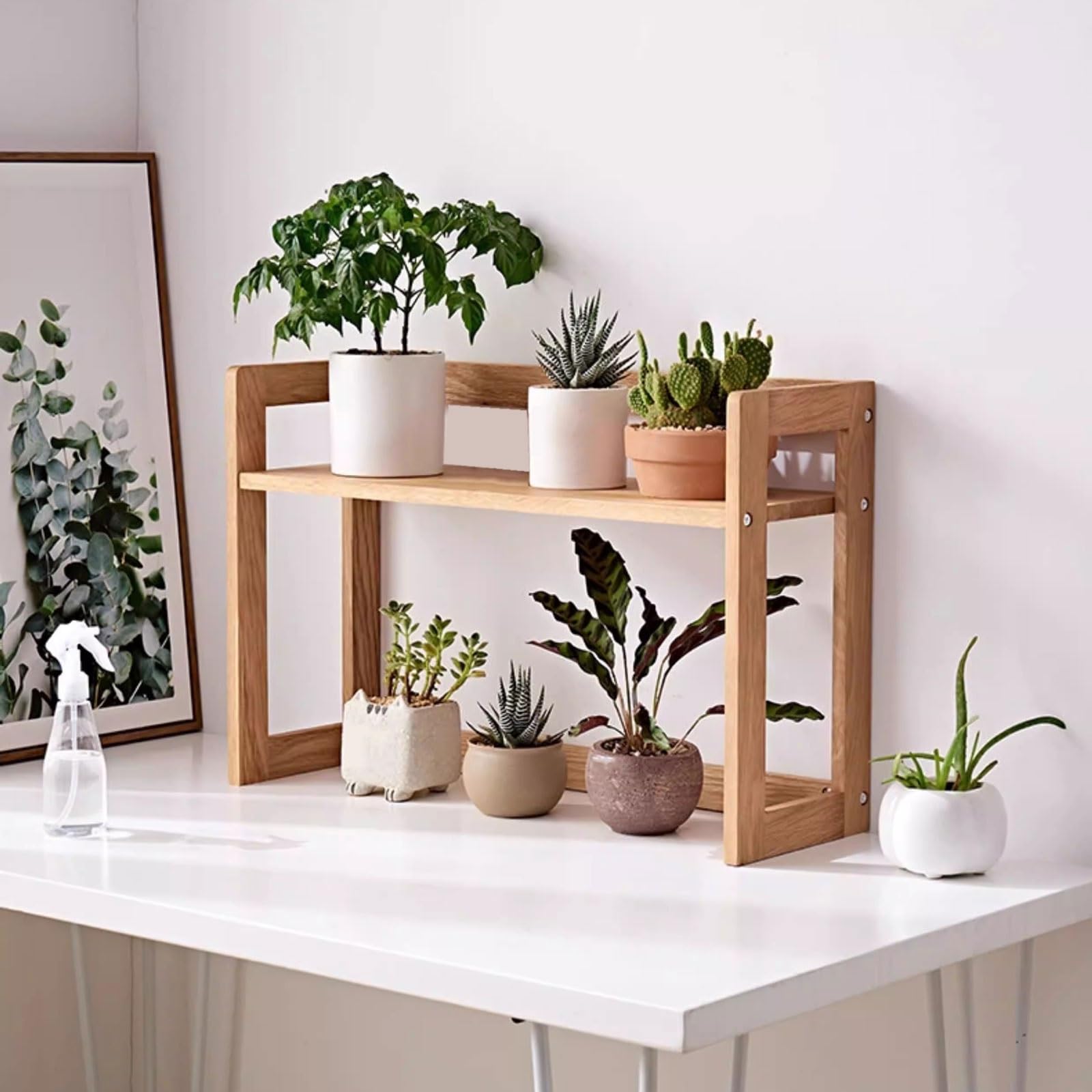 Nordic Minimalismus Holz Lagerregal Home Office Schreibtisch Multifunktionales Bücherregal Regal Bücher