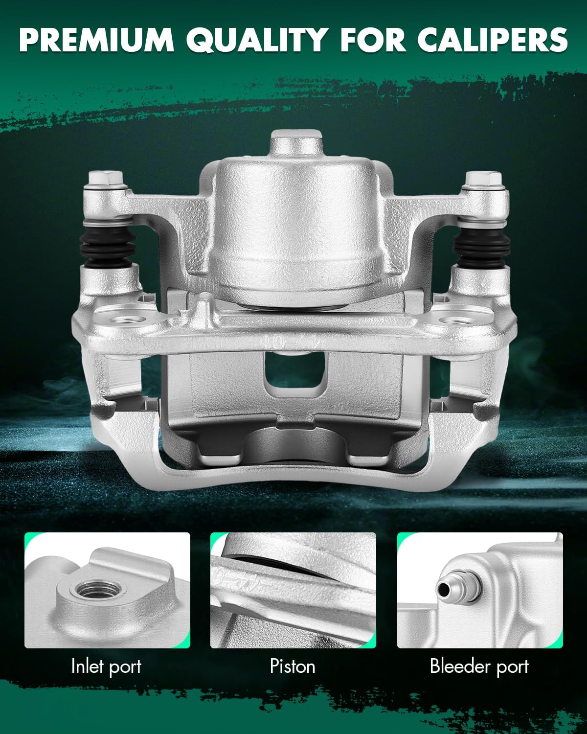 SCITOO Front Left+Right Brake Calipers With Bracket 18B4881 18B4880 Compatible For Chevrolet Cobalt 2005-2010 For Pontiac G5 2007-2009 For Pontiac Pursuit 2005-2006