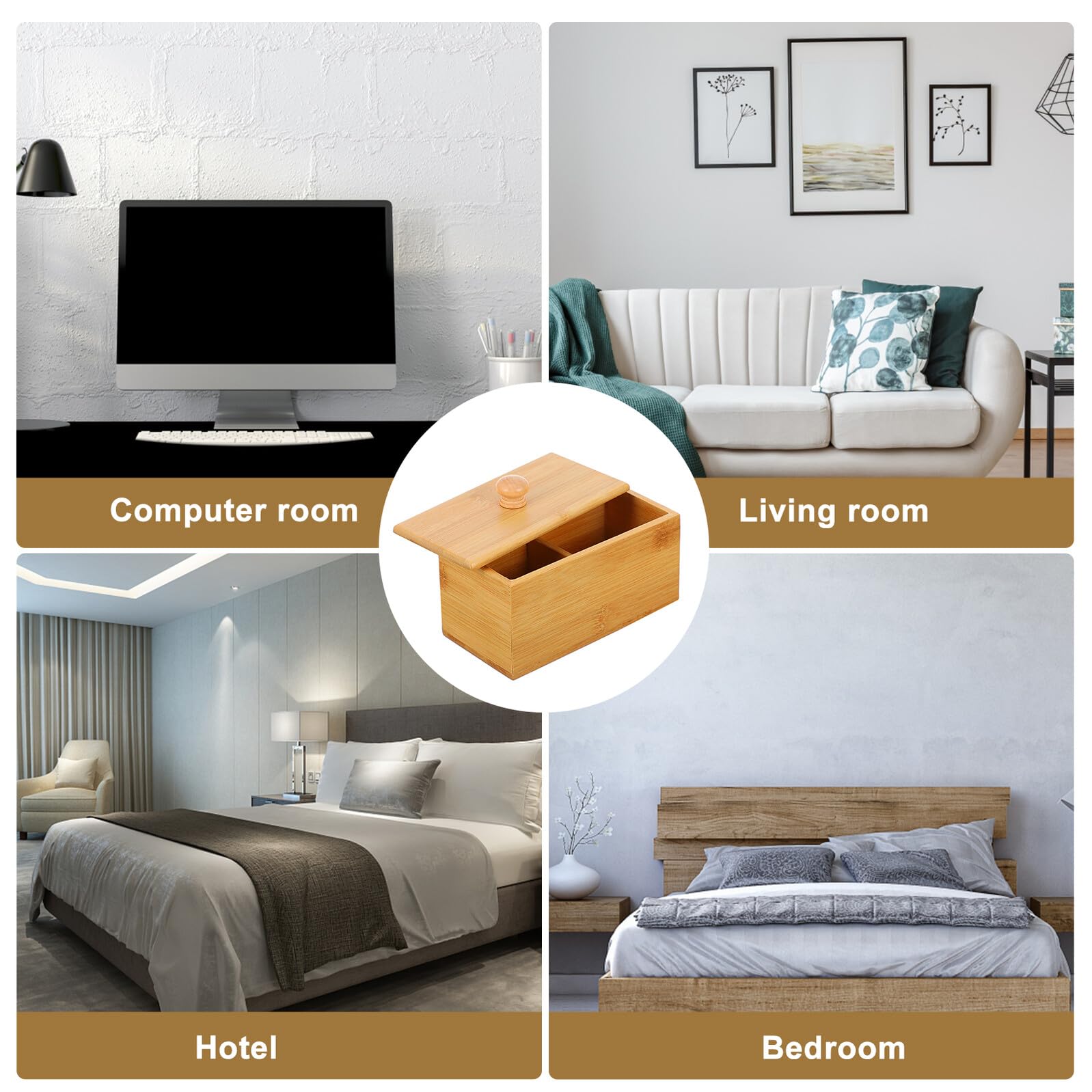 Alipis Doppeltes Holz teebeutel aufbewahrungsbox mit Deckel Vielseitiger Organizer für Kaffee Zuckerbeutel Dekorative Aufbewahrungslösung für Büro Küche und Hotel Langlebig und Praktisch