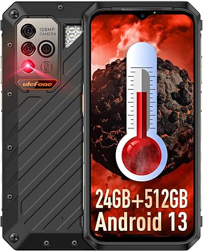Ulefone Power Armor - Teléfono resistente 18 5G medición de temperatura cámara principal de 108 MP 17 GB 256 GB MTK Dimensity 900 batería de 9600