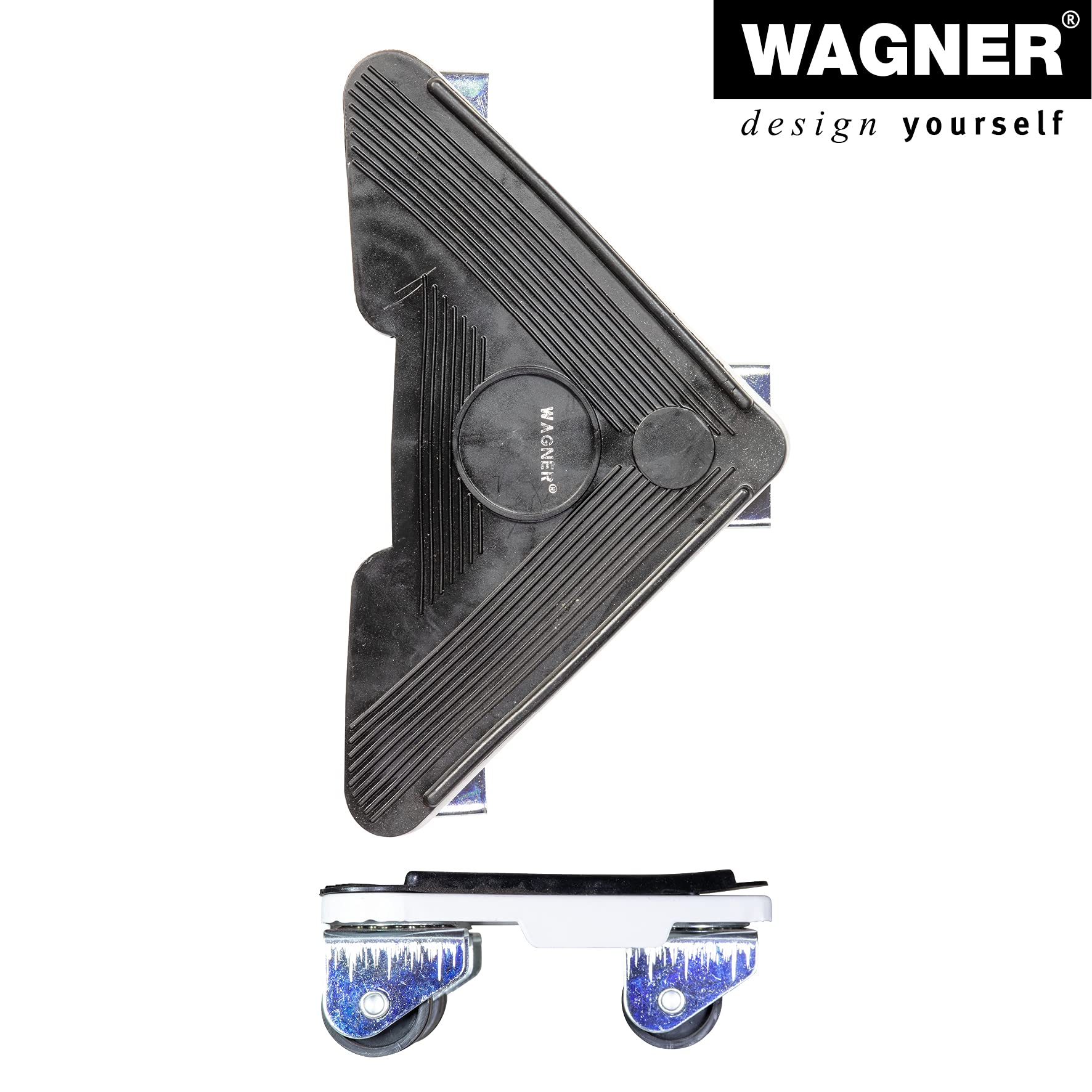Wagner Lot de 4 Chariots de déménagement MM 1191 I 17 x 17 x 23 x 5 cm - Charge 250 kg - Surface de Chargement antidérapante - pour Les Marchandises volumineuses I très Solide I dirigeable - 20119104