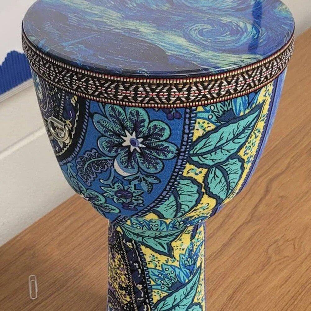 Hrippy 8,5 Pouces Coloré De Tambour Africain Djembe Art De Tissu Coloré Tambour PVC pour Enfants Tambour À Main Instrument De Musique