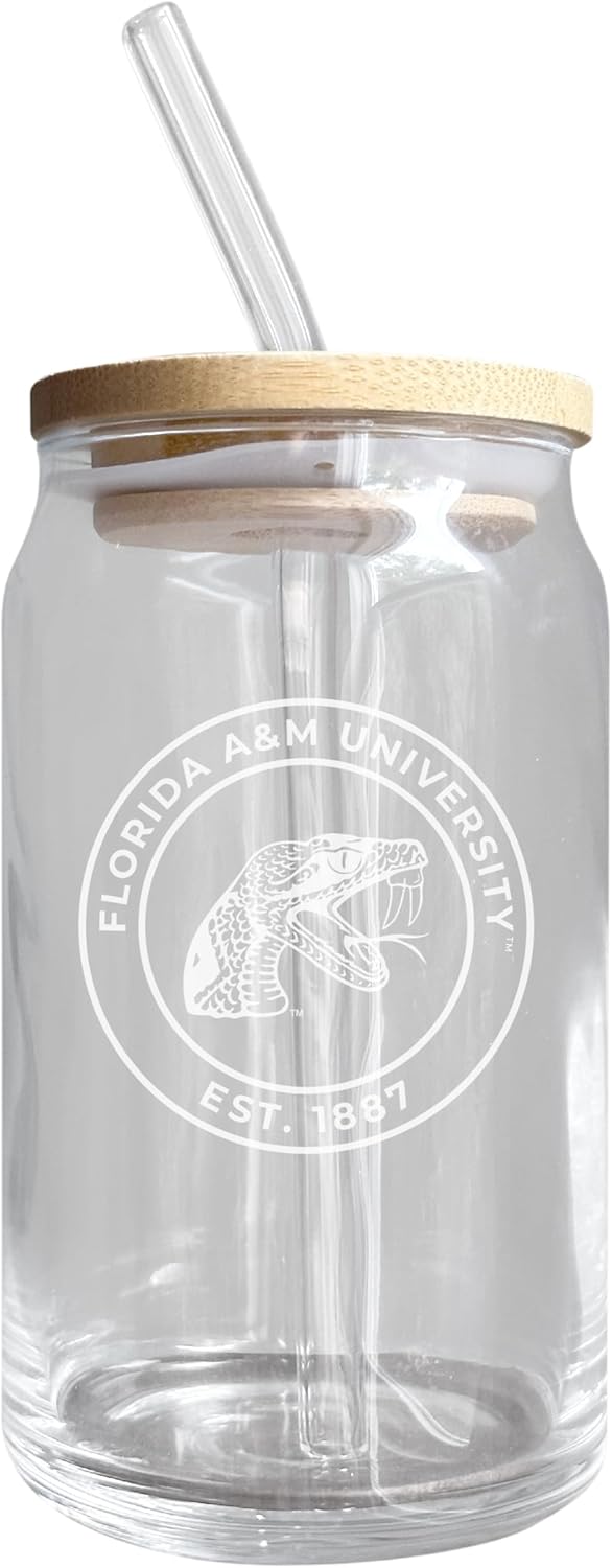 Vaso de Vidrio Grabado NCAA Florida A&M Rattlers 12 oz