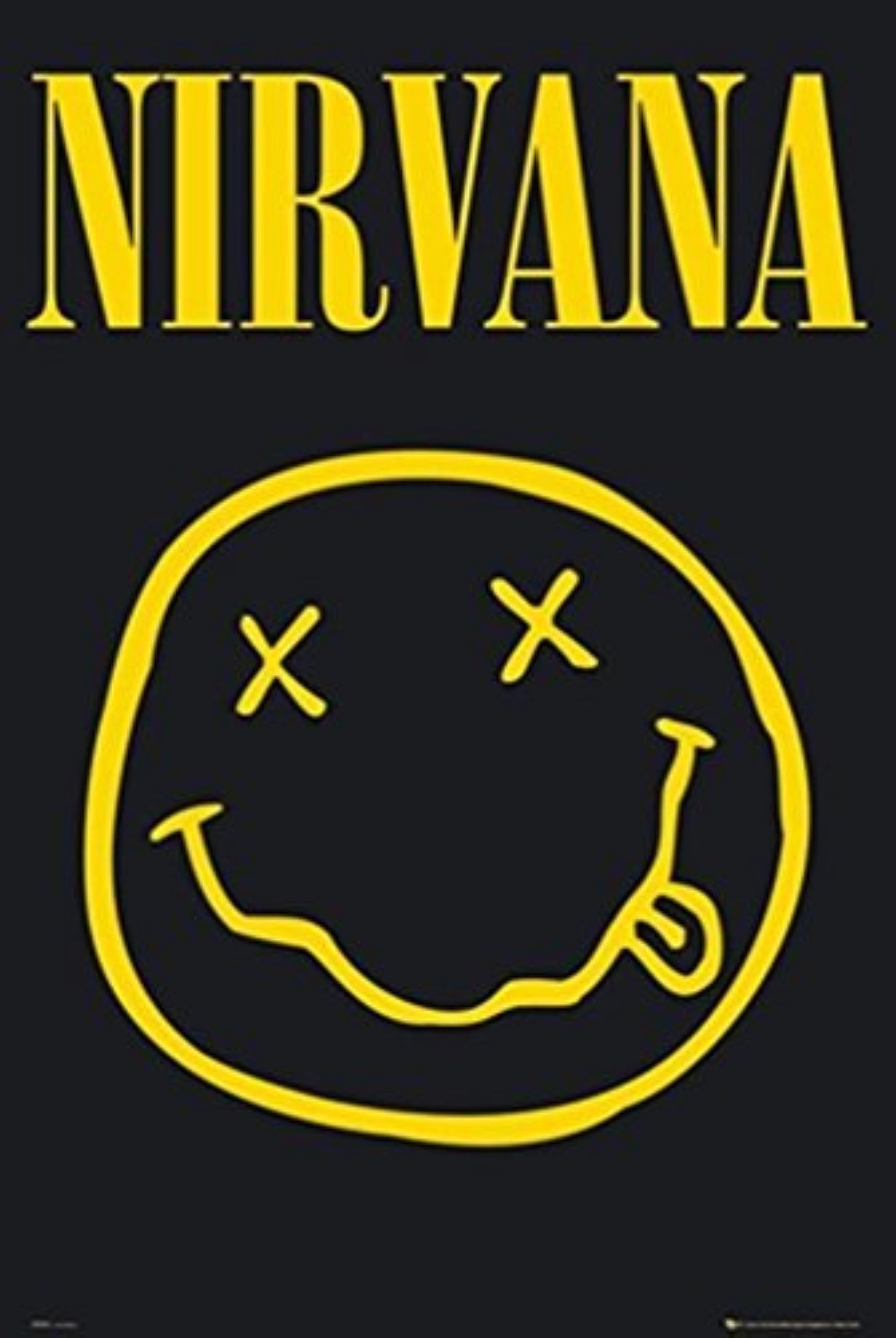 Officially Licensed Nirvana - Smiley Face Art Poster - 36 x 24 Inch - Decorative Print - Poster Paper - Ready to Frame