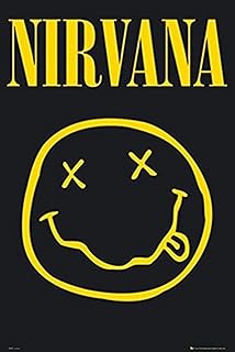 buyartforless Nirvana - Smiley Face 36x24 Music Art Print Poster Rock and Roll Music Legend Kurt Cobain, Multicolor, (GB LP1416A)
