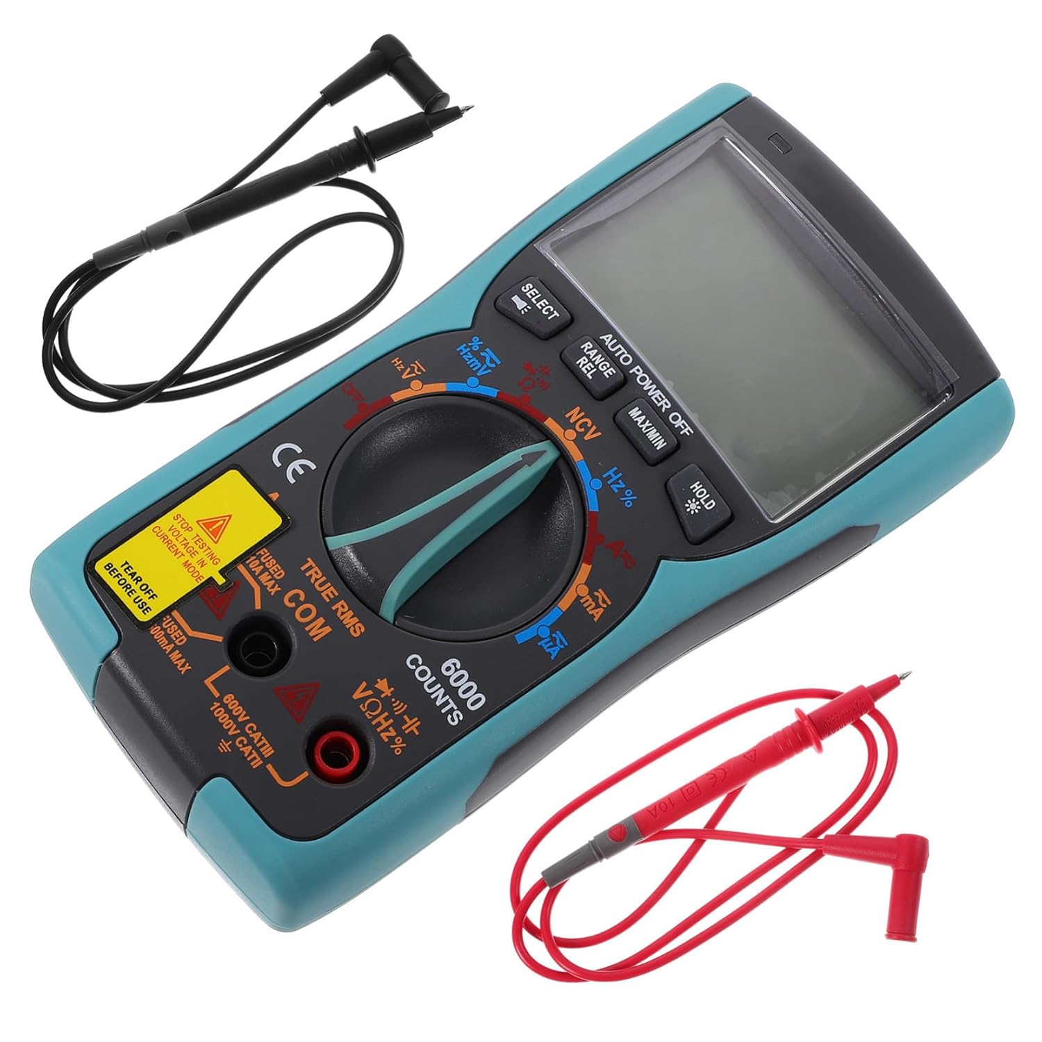VILLCASE Auto Ranging Digital Multimeter Portable High Precision Multi Tester with Backlight Display for Voltage Resistance Capacitance Measurement Blue