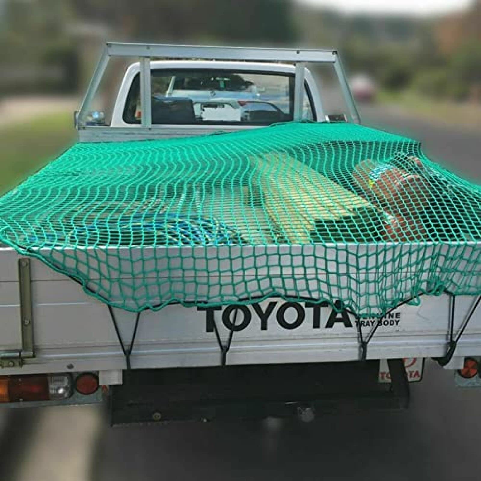 Red de carga resistente para caja de camioneta, extensión de transportador de carga en el techo, con 15 mosquetones, red de seguridad para barco de remolque
