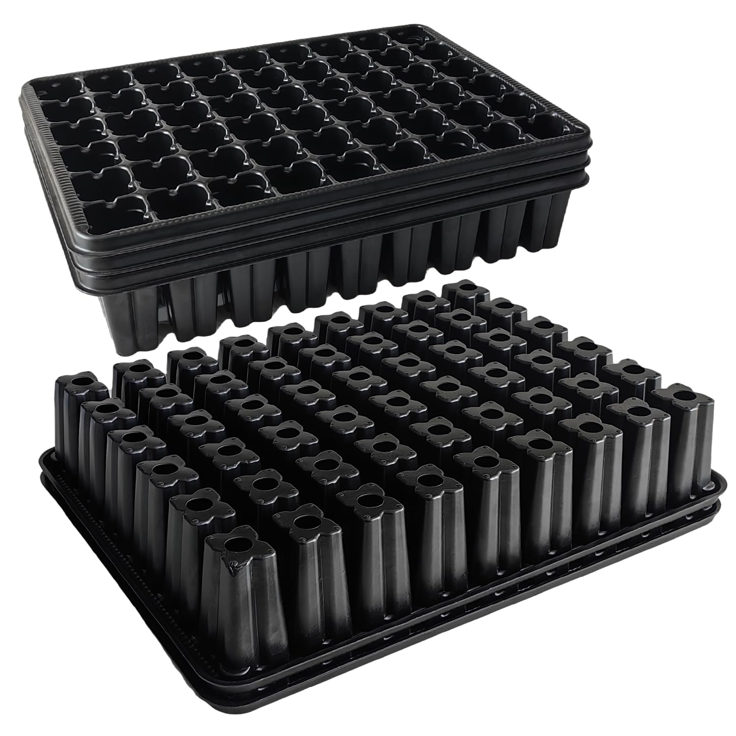 RooTrimmer 54 Cell Seed Starter Trays, 2.8 Deep Plug Tray Seedling For 1015