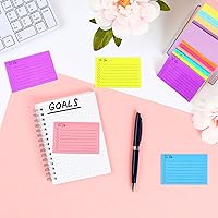 Vista 5 de Pajean 9 Piezas/450 Hojas Lista de Tareas Notas Adhesivas 3x4 Pulgadas Almohadillas Autoadhesivas con Líneas Notas Adhesivas de Planificador