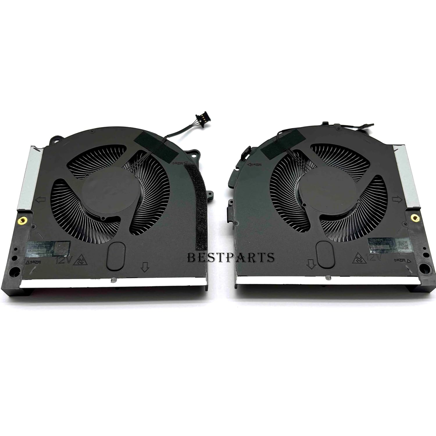 BestParts New CPU+GPU Cooling Fan Replacement for DELL Alienware m17 R5 2022 M17R5 Laptop, P/N: MG75091V1-C080-S9A MG75091V1-C090-S9A, 12V Fan