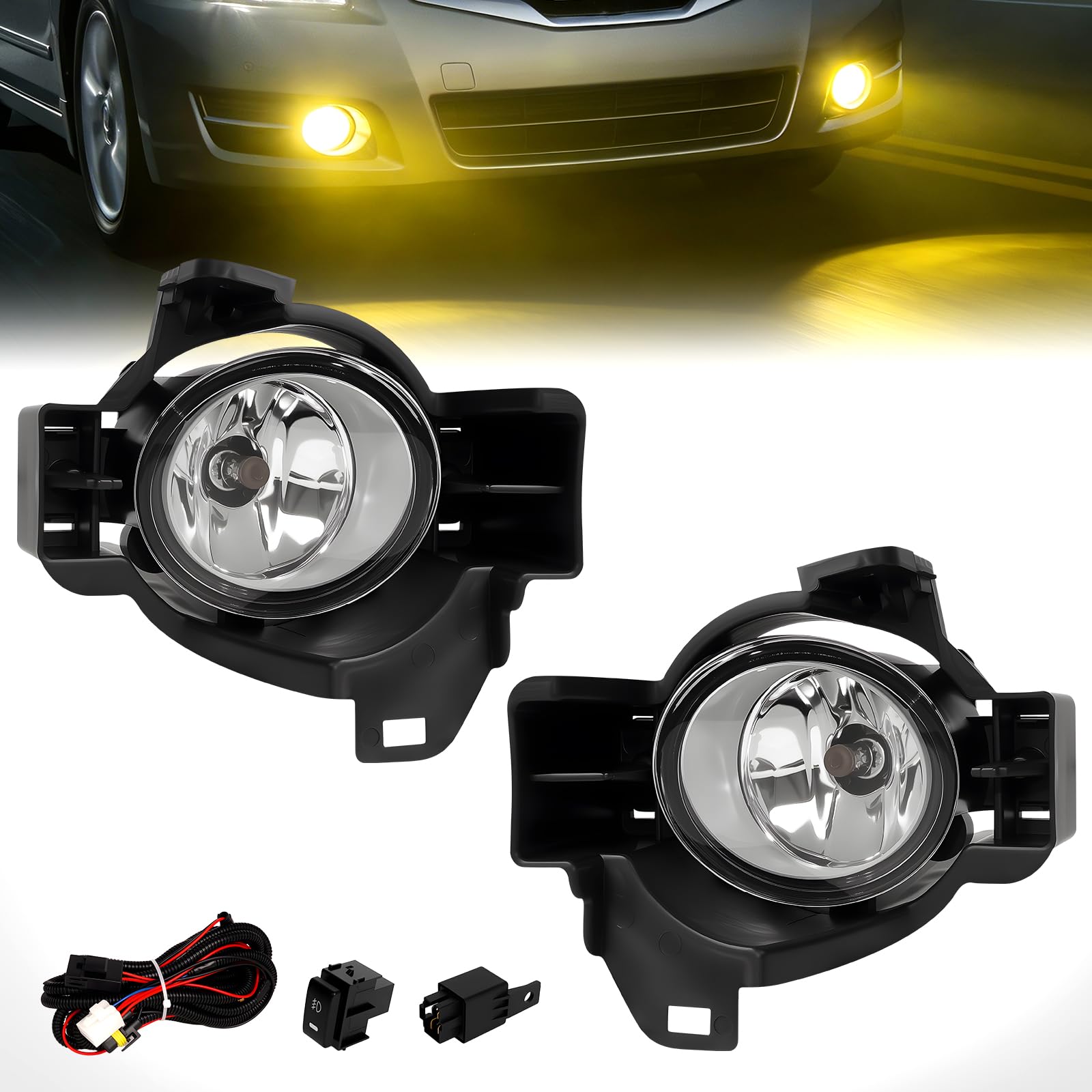 Fog Lights Compatible with 1999-2002 Chevy Silverado 1500 2500/2001 2002 Silverado 1500HD 2500HD 3500/2000-2006 Tahoe Suburban 1500 2500(Clear Lens) — view 54