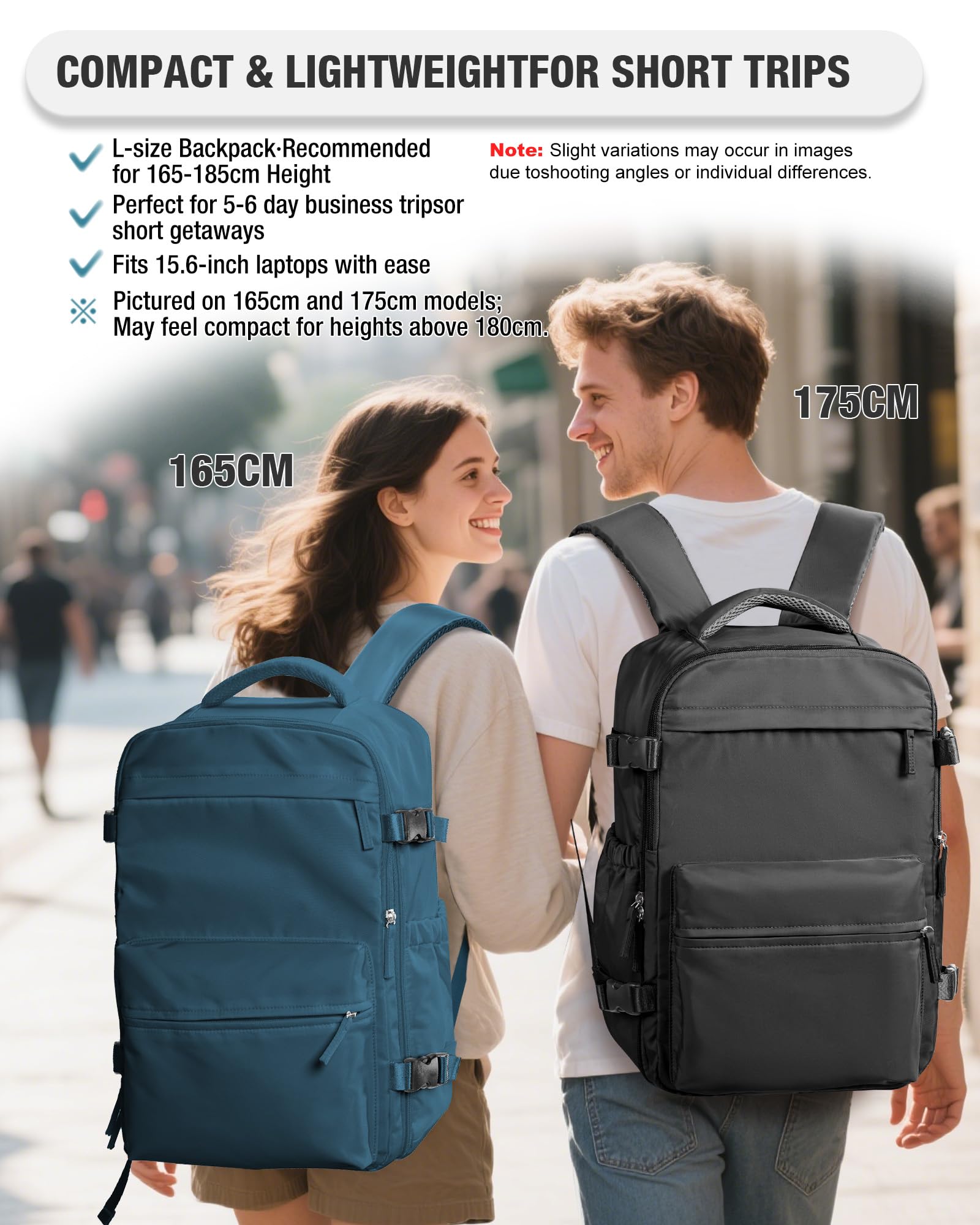 Zaino da Viaggio Grande Zaino Sottovuoto Con Pompa Donna da Escursionismo Sportivo da Esterno impermeabile Zaino Casual Laptop da 15.6 Pollici Borsa da Viaggio Uomo Nero