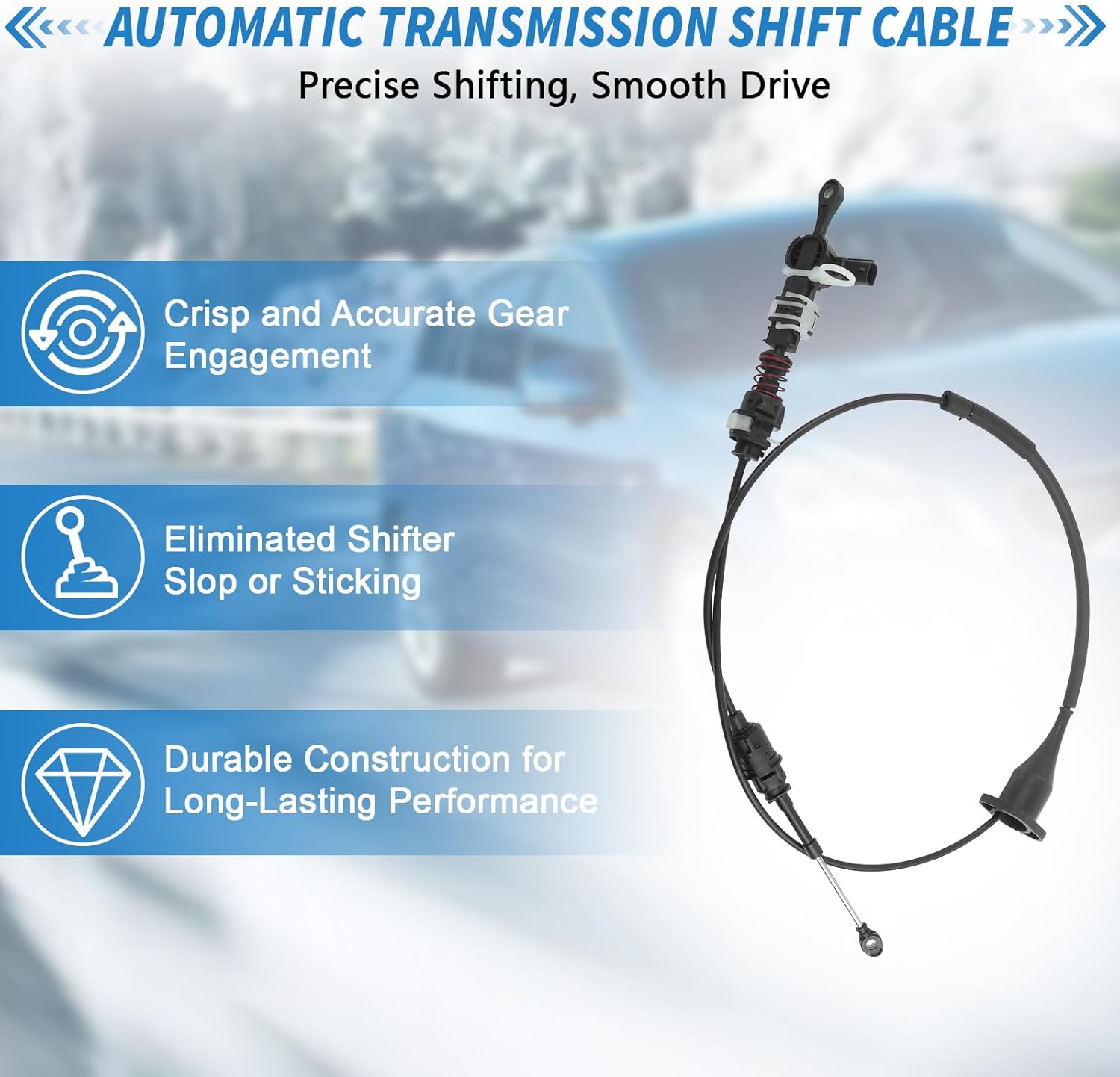 Automatic Transmission Shift Cable for Dodge Durango Dakota 2002-2003 Models 52110004AJ Direct Replacement OEM Fit Durable Construction