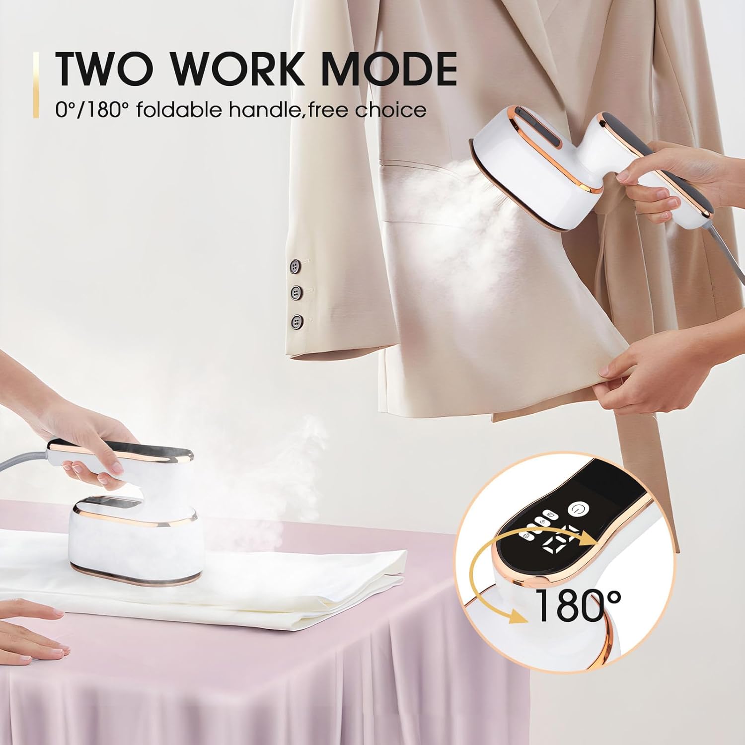 Portable Steamer Steam Clothes Iron Handheld Portable Home Travelling For Clothes Ironing Wet Dry Hot Ironing Machine Mini Steam Garment Steamer for Home Travel Business