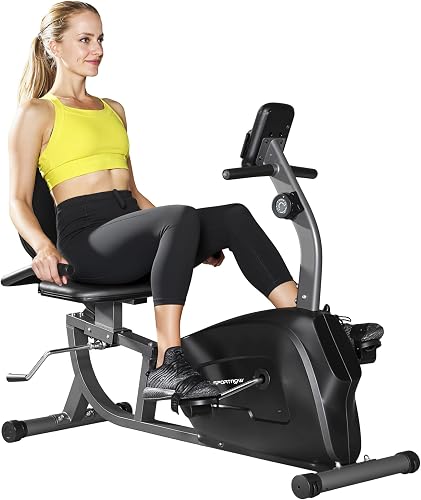 Vélo d'Appartement Semi-Allongé Résistance Magnétique N SPORTNOW